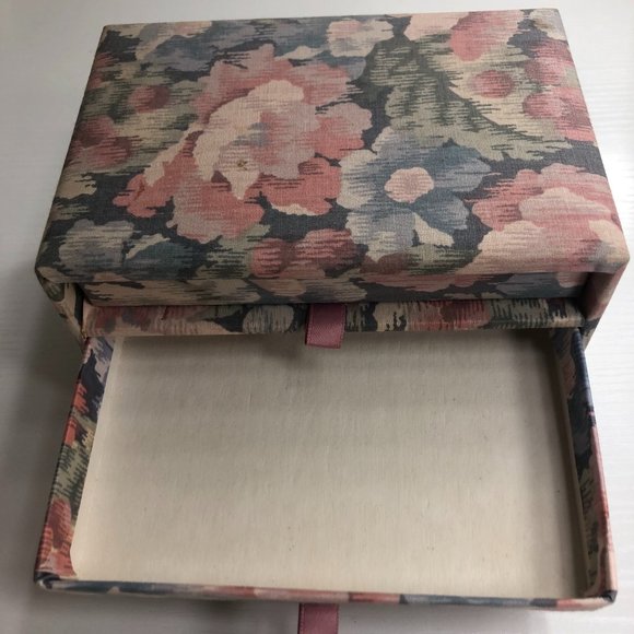 80sVintage Fabric Covered Renner Davis Storage Box - Picture 3 of 12